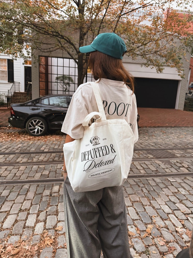 Detoxed & Depuffed Canvas Tote Bag